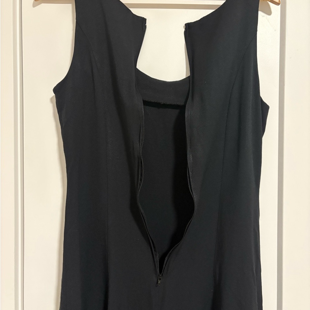 Classic Sleeveless A-line Black Midi Dress Women’s Size Medium 10 - Picture 9 of 12